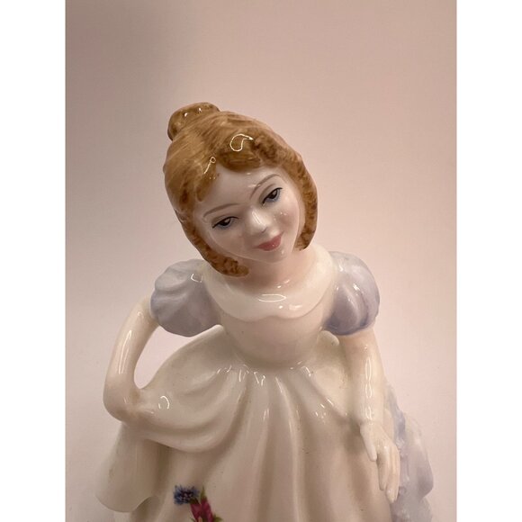 1990 Royal Doulton Figurine Of The Month, August HN 3325 Blue, White - Picture 3 of 7